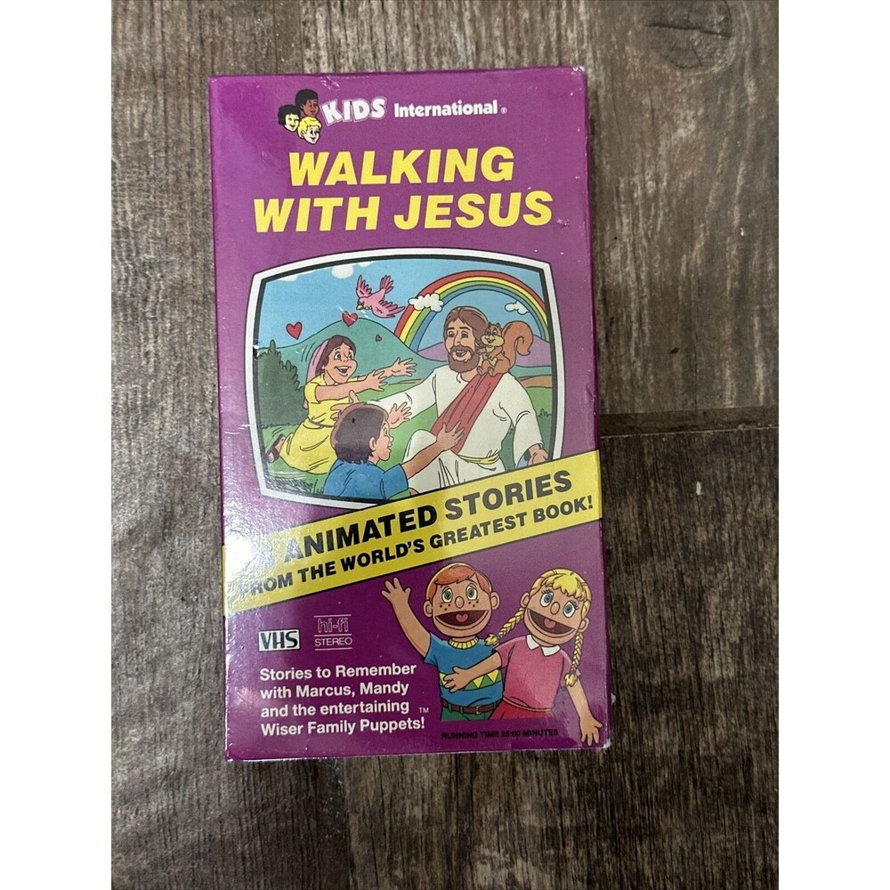 Walking With Jesus 6 Animated Bible Stories VHS 1987 Kids International Sealed